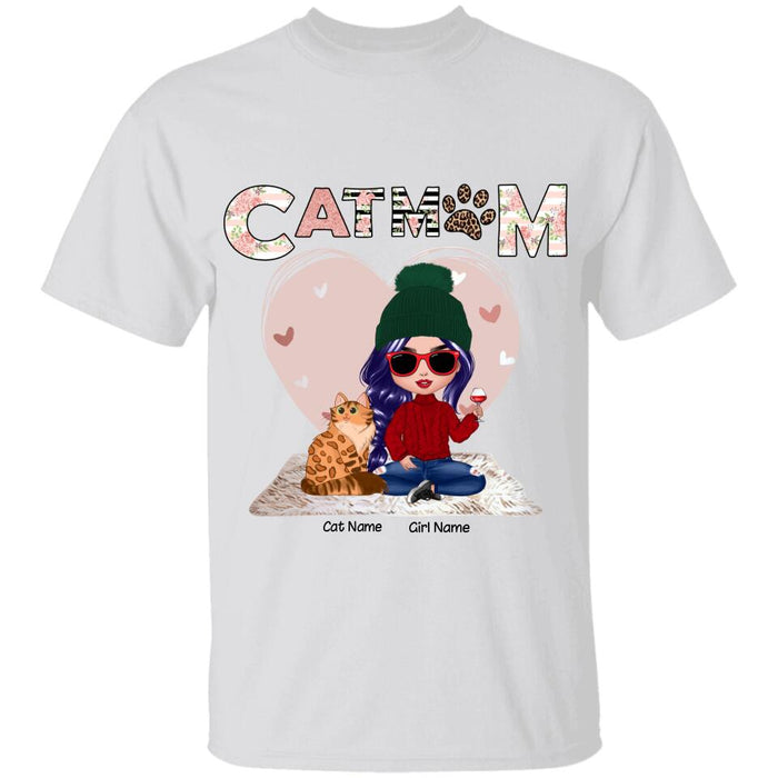 Cat Mom Personalized T-shirt TS-NB997