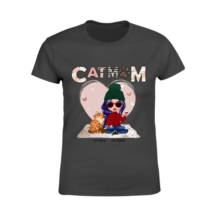 Cat Mom Personalized T-shirt TS-NB997