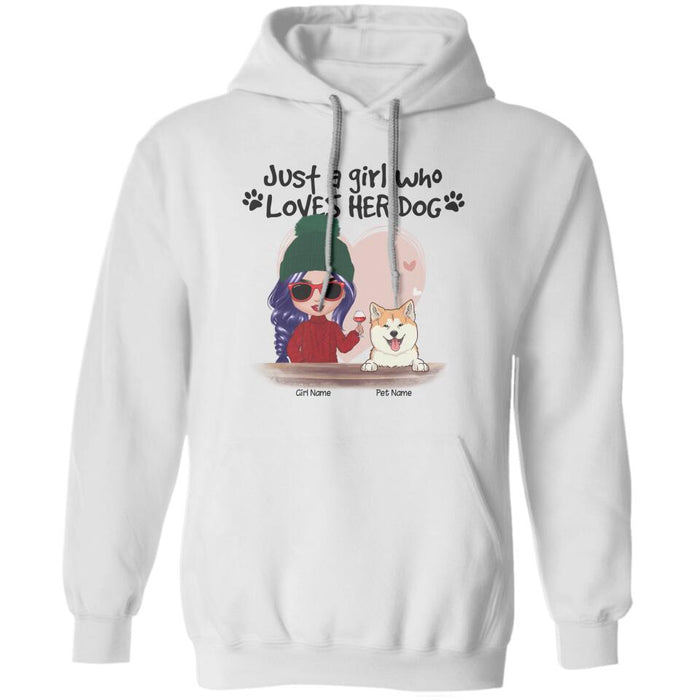 Just A Girl Who Loves Dogs Doll Personalized T-Shirt TS-PT1029