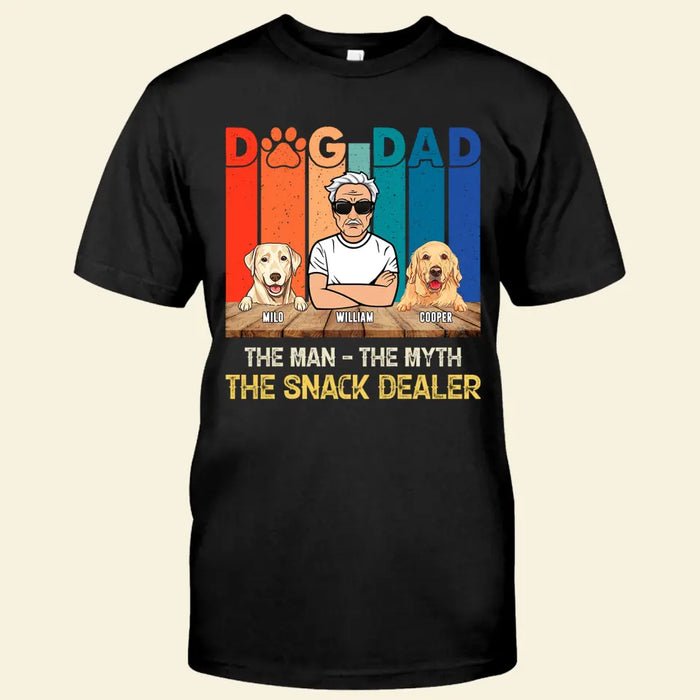 Dog Dad Retro The Snack Dealer Personalized T-shirt TS-NB1640