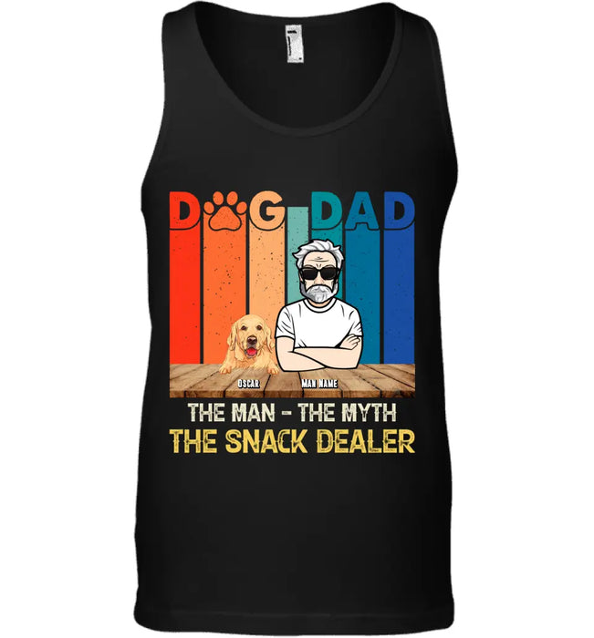 Dog Dad Retro The Snack Dealer Personalized T-shirt TS-NB1640