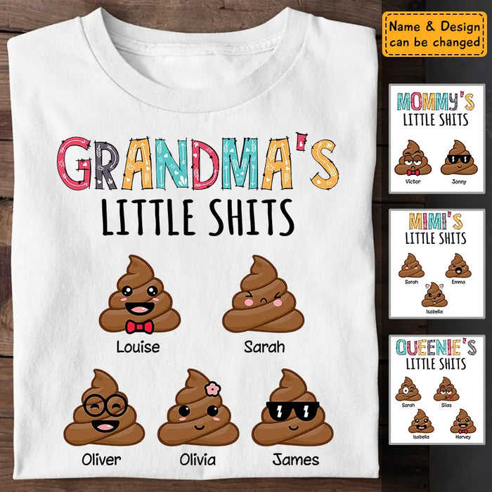 Grandma's Little Shits - Personalized T-Shirt TS-TT3045