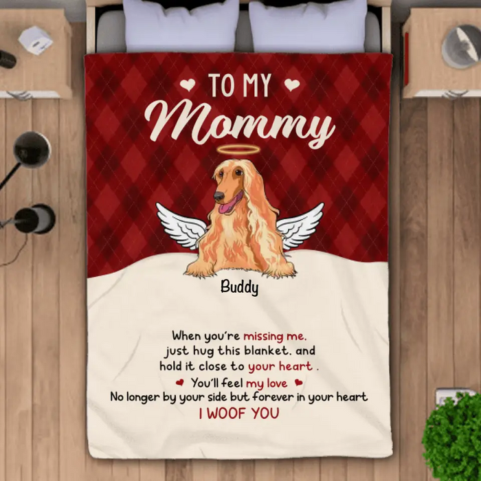 To Mommy Hug This Blanket When Miss Us Personalized Blanket B-NB2735