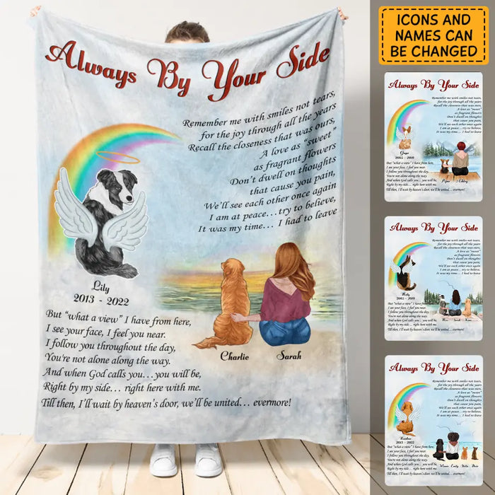 Always By Your Side  - Personalized Blanket - Gift For Dog Lovers B-TT3445
