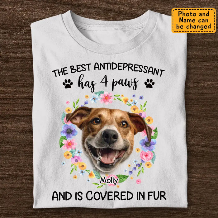 The Best Antidepressant Has 4 Paws - Personalized T-Shirt - Dog Lovers TS-TT3429
