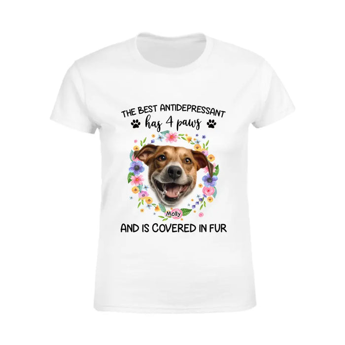 The Best Antidepressant Has 4 Paws - Personalized T-Shirt - Dog Lovers TS-TT3429