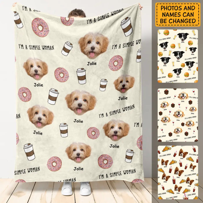 I Am A Simple Woman - Personalized Blanket - Dog Lovers B - TT3456