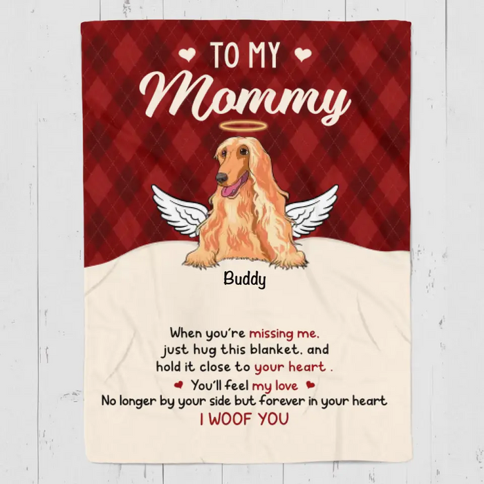 To Mommy Hug This Blanket When Miss Us Personalized Blanket B-NB2735