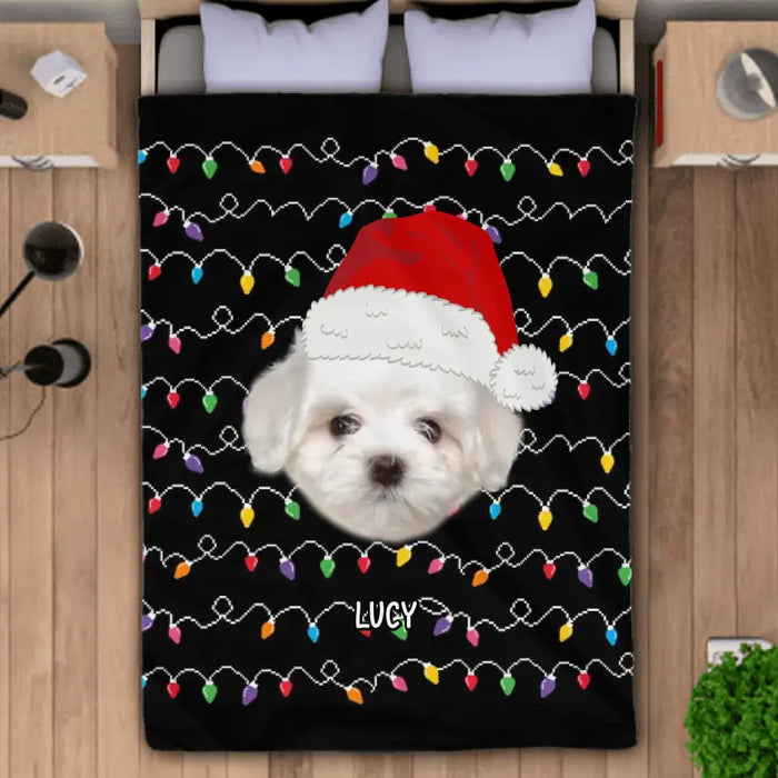 Custom Face Christmas - Personalized Blanket - Dog Lovers B - TT3508