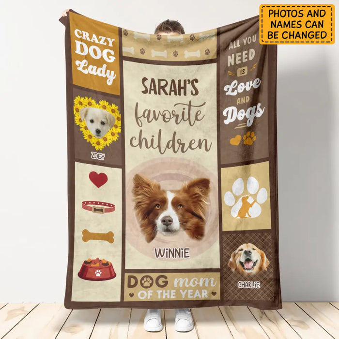 Mom's Favorite Child - Personalized Blanket - Dog Lovers B - TT3490