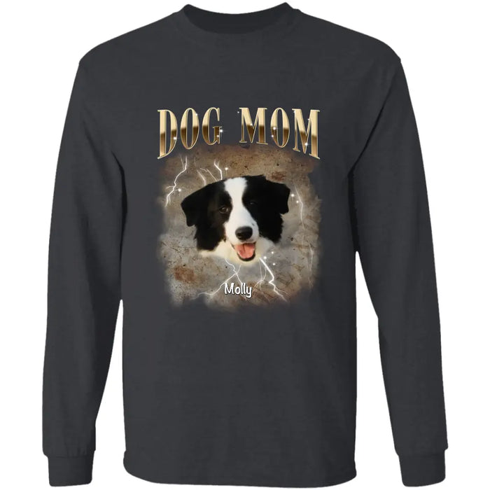 Custom Vintage Dog Mom - Personalized T-Shirt TS-PT3526