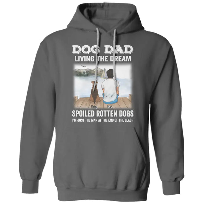 Dog Dad Man at the End of the Leash - Personalized T-Shirt - Dog Lovers TS - TT3528