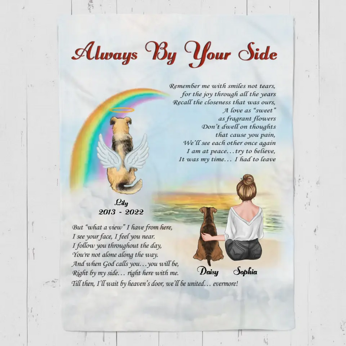 Always By Your Side  - Personalized Blanket - Gift For Dog Lovers B-TT3445