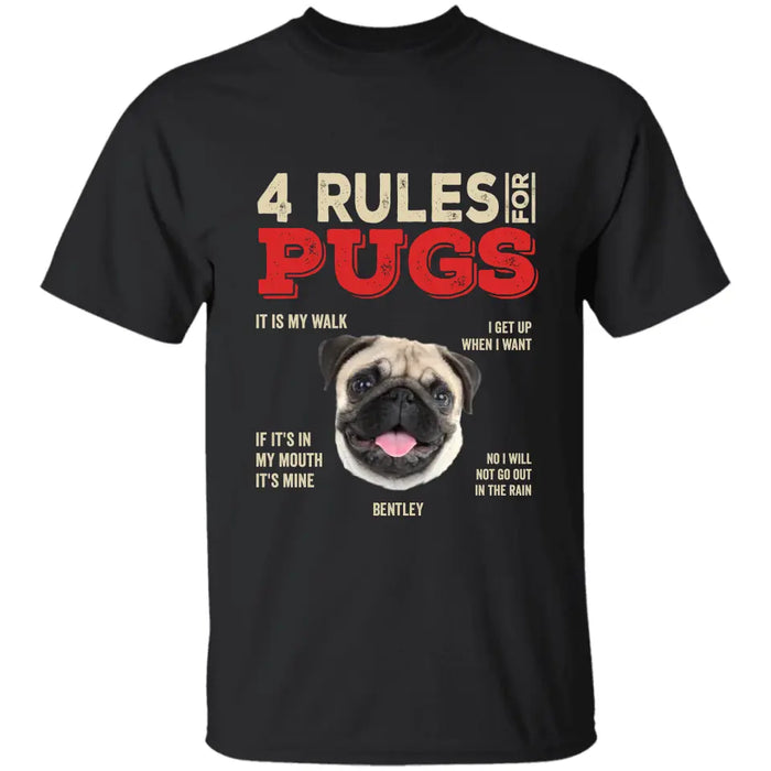 5 Rules for Pugs - Personalized T-Shirt - Dog Lovers TS - TT3517