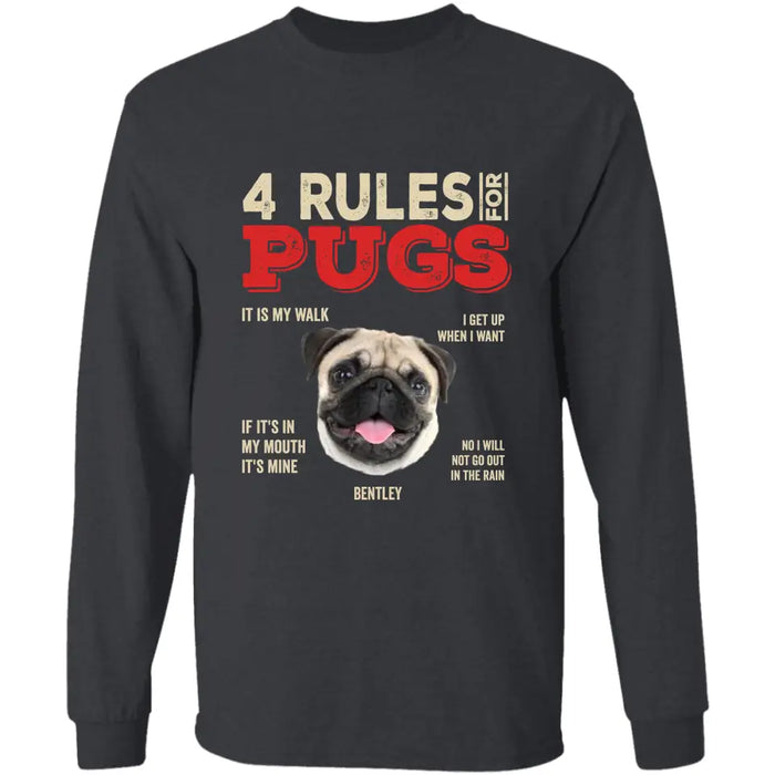 5 Rules for Pugs - Personalized T-Shirt - Dog Lovers TS - TT3517