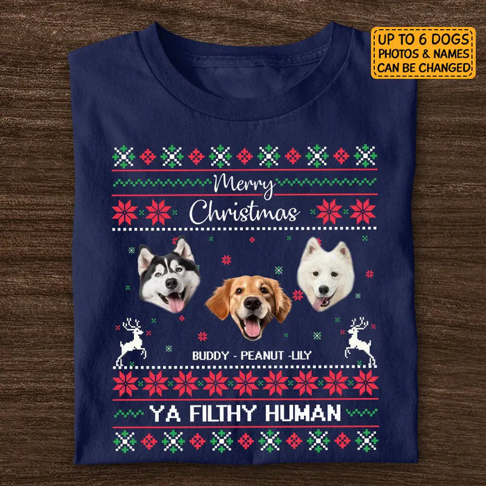 Merry Christmas - Personalized T-Shirt - Dog Lovers TS - TT3587