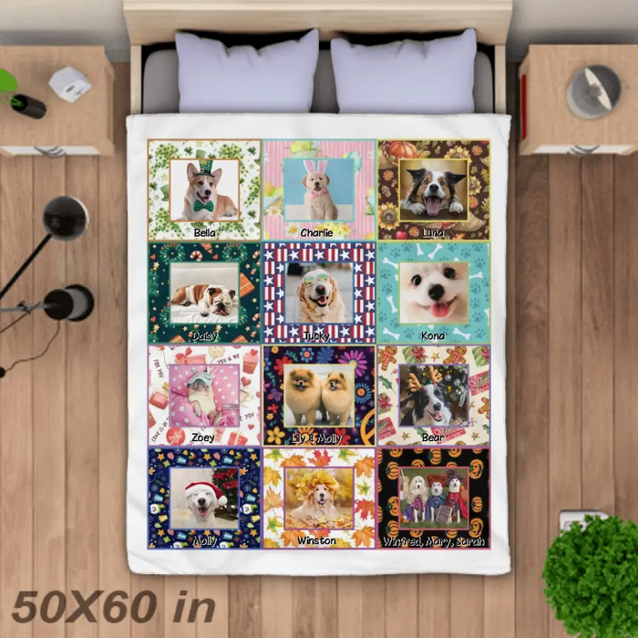 Dog In Blanket - Personalized Blanket - Dog Lovers B - TT3567