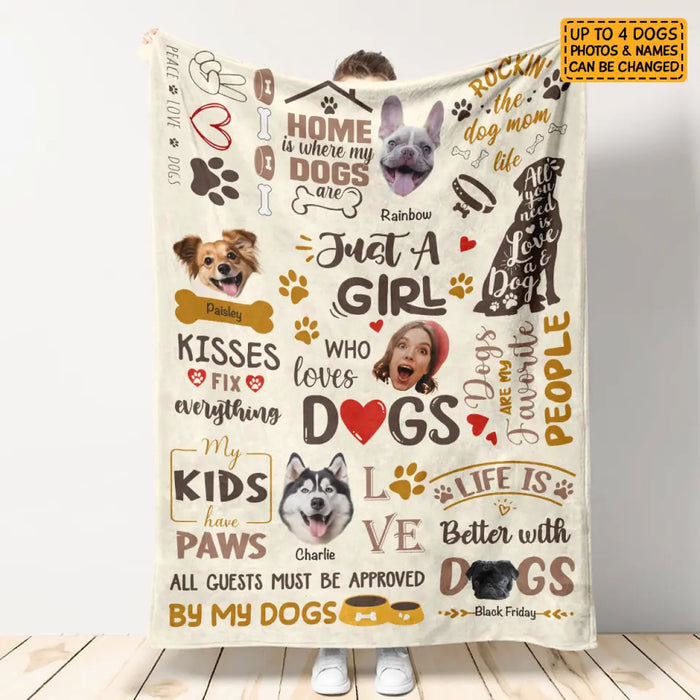 Dog Custom Photo Blanket - Personalized Blanket - Dog Lovers B - TT3580