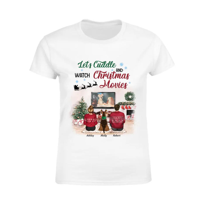 Let's Cuddle And Watch Hallmark Movies - Personalized T-Shirt - Dog Lovers TS - TT3573
