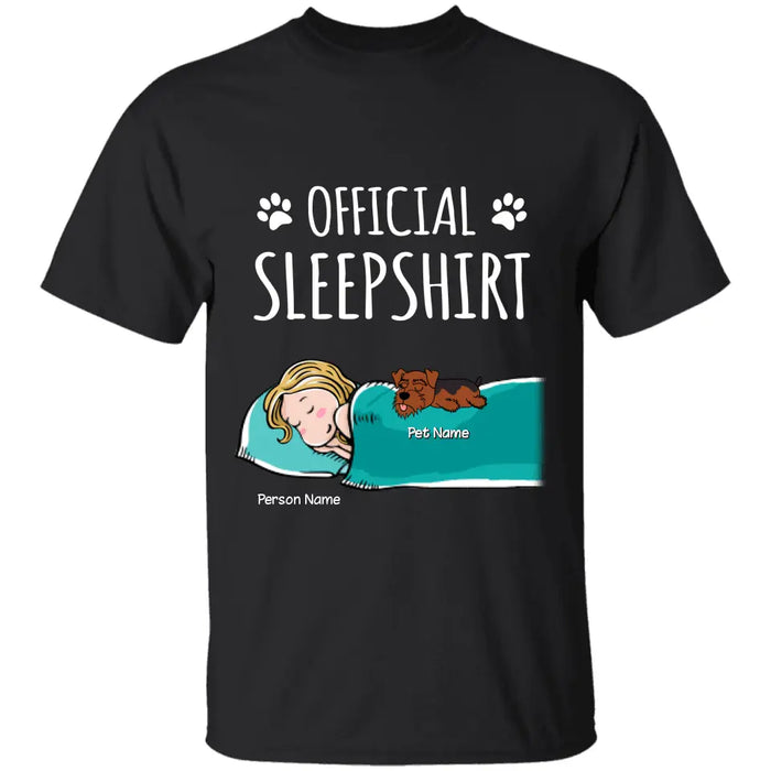 Official Sleepshirt - dog, cat personalized T-Shirt Black TS-GH158