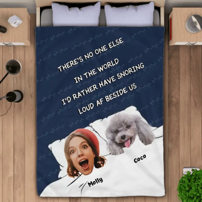 I'd rather have snoring loud af beside me - Personalized Blanket - Dog Lovers B - TT3556