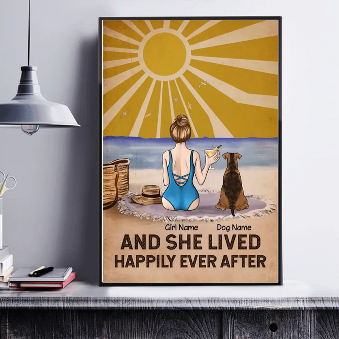 And she lived happily ever after Personalized Dog  Poster CP-TU15