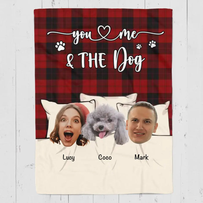 You And Me And The Dogs  Blanket - Personalized Blanket - Dog Lovers B - PT3617