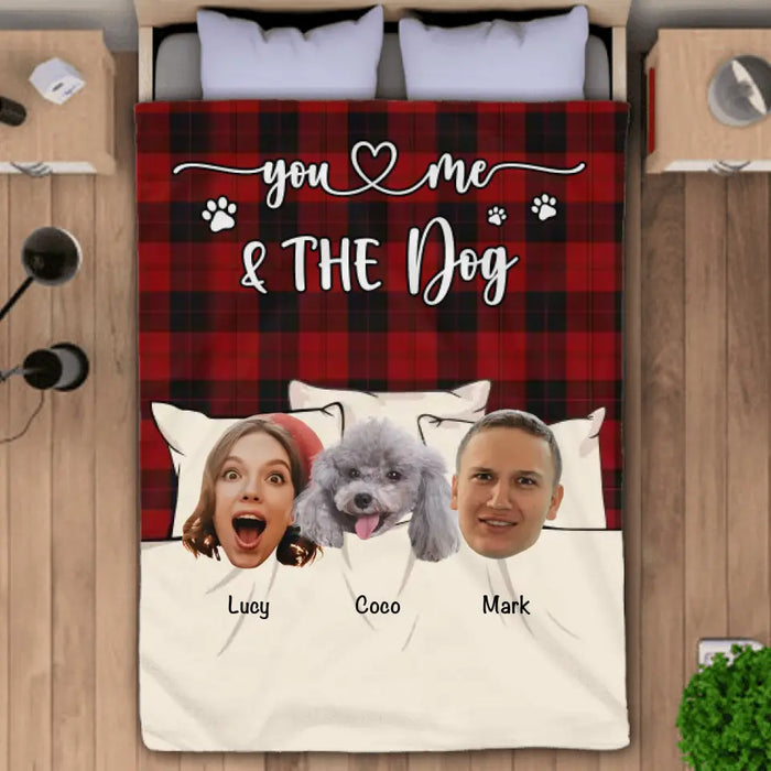 You And Me And The Dogs  Blanket - Personalized Blanket - Dog Lovers B - PT3617