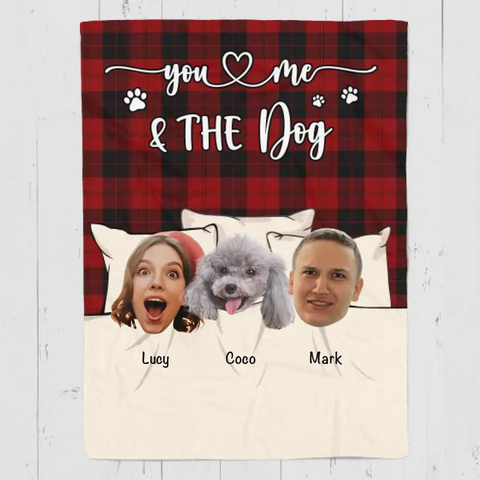 You And Me And The Dogs  Blanket - Personalized Blanket - Dog Lovers B - PT3617