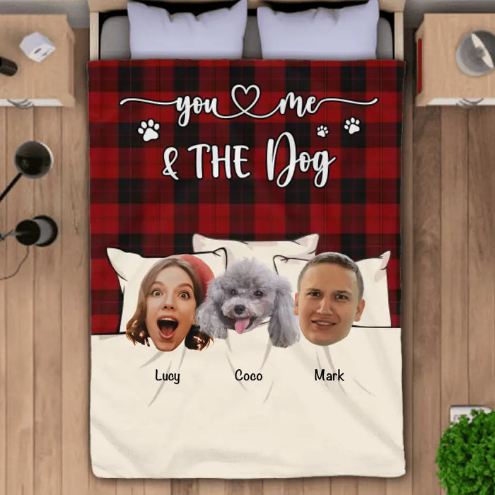 You And Me And The Dogs  Blanket - Personalized Blanket - Dog Lovers B - PT3617