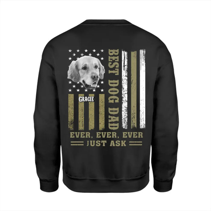 Best Dog Dad Ever - Personalized Back T-Shirt - Dog Lovers TS - TT3629