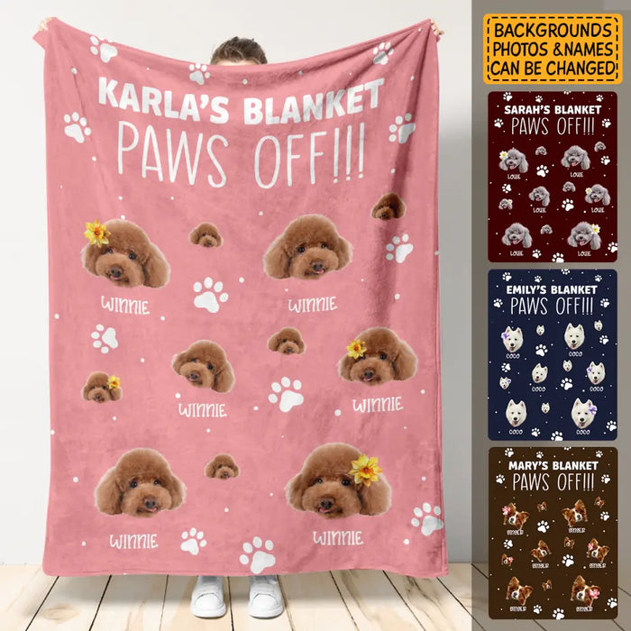 Blanket Paw Off!!! - Personalized Blanket - Dog Lovers B - TT3494