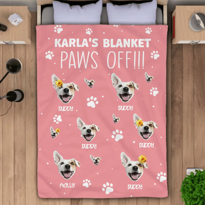 Blanket Paw Off!!! - Personalized Blanket - Dog Lovers B - TT3494