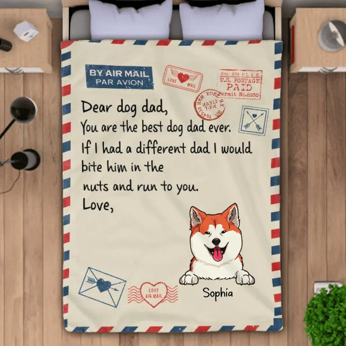 Dear Dog Dad/Mom Personalized Blanket B-NN767