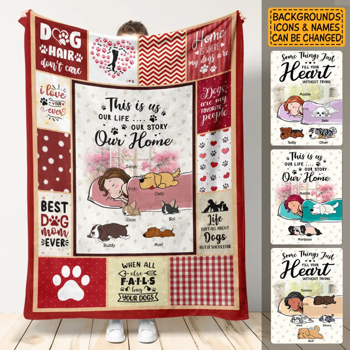Some Things Just Fill Your Heart Without Trying - Personalized Blanket - Dog Lovers B - TT3591