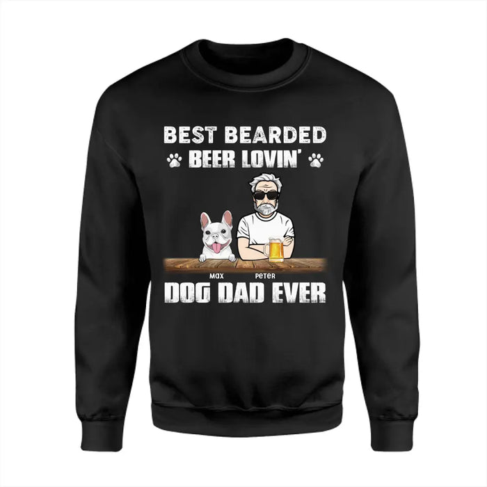 Best Bearded Beer Lovin' Dog Dad Ever Personalized T-Shirt TS - PT3642