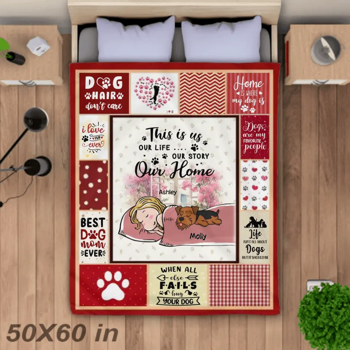 Some Things Just Fill Your Heart Without Trying - Personalized Blanket - Dog Lovers B - TT3591