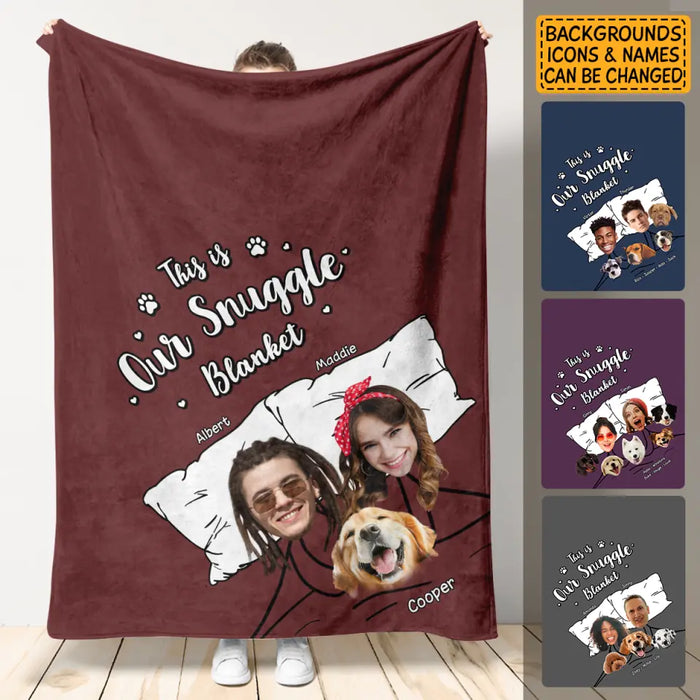 We Just Want To Stay In Bed And Cuddle With Our Dogs - Personalized Blanket - Dog Lovers B - TT3557