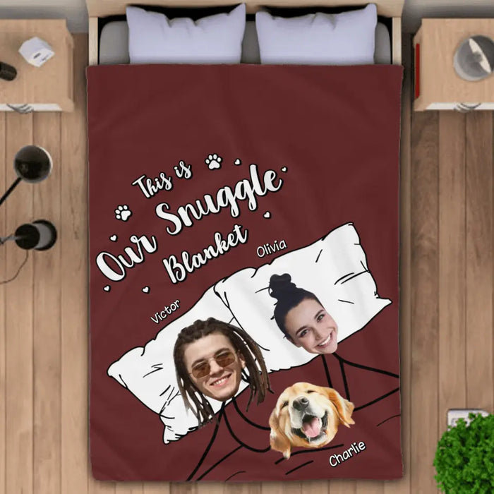 We Just Want To Stay In Bed And Cuddle With Our Dogs - Personalized Blanket - Dog Lovers B - TT3557