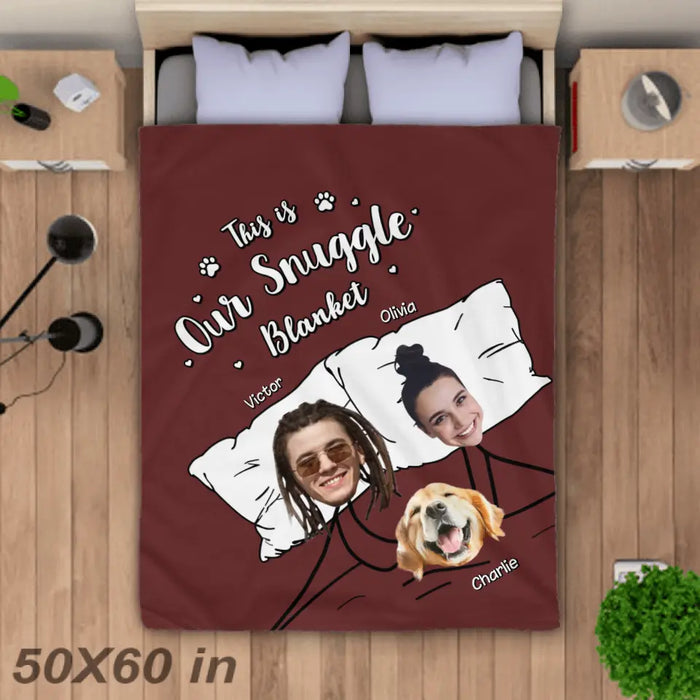 We Just Want To Stay In Bed And Cuddle With Our Dogs - Personalized Blanket - Dog Lovers B - TT3557