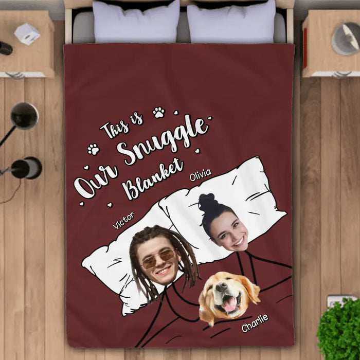 We Just Want To Stay In Bed And Cuddle With Our Dogs - Personalized Blanket - Dog Lovers B - TT3557