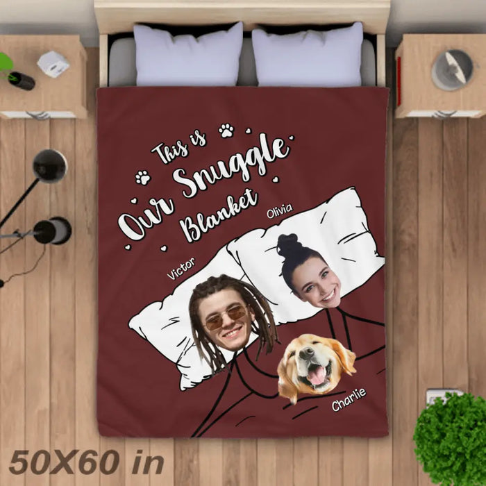 We Just Want To Stay In Bed And Cuddle With Our Dogs - Personalized Blanket - Dog Lovers B - TT3557