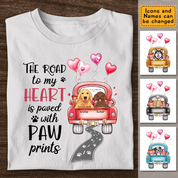 The Road To my heart - Personalized T-Shirt - Dog Lovers TS - TT3641