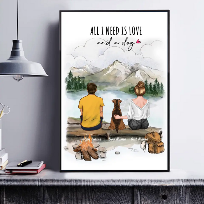 All i need is love and a dog Personalized Dog Poster CP-TU21