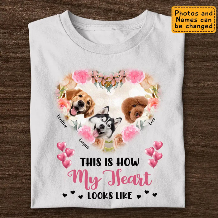 This is how my Heart look like - Personalized T-Shirt - Dog Lovers TS - TT3677