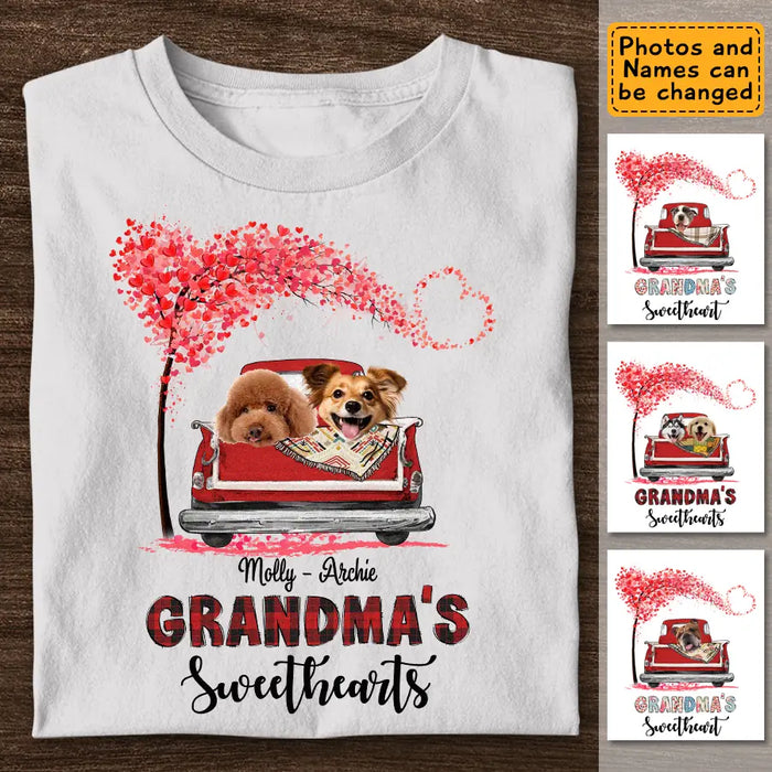 Grandma's Sweethearts  - Personalized T-Shirt - Dog Lovers TS - TT3652