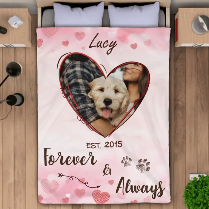 Forever And Always - Personalized Blanket - Gift For Dog Lovers B - TT3670