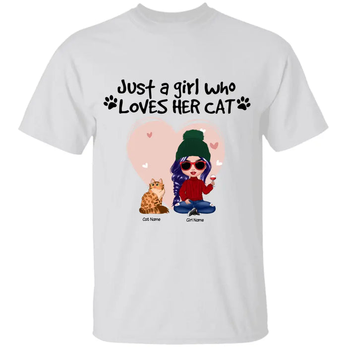 Just A Girl Who Loves Cats Doll Personalized T-Shirt TS-PT859