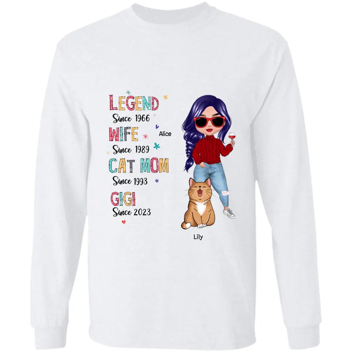 Legend Cat Mom - Personalized T-Shirt - Dog Lovers TS - TT3674