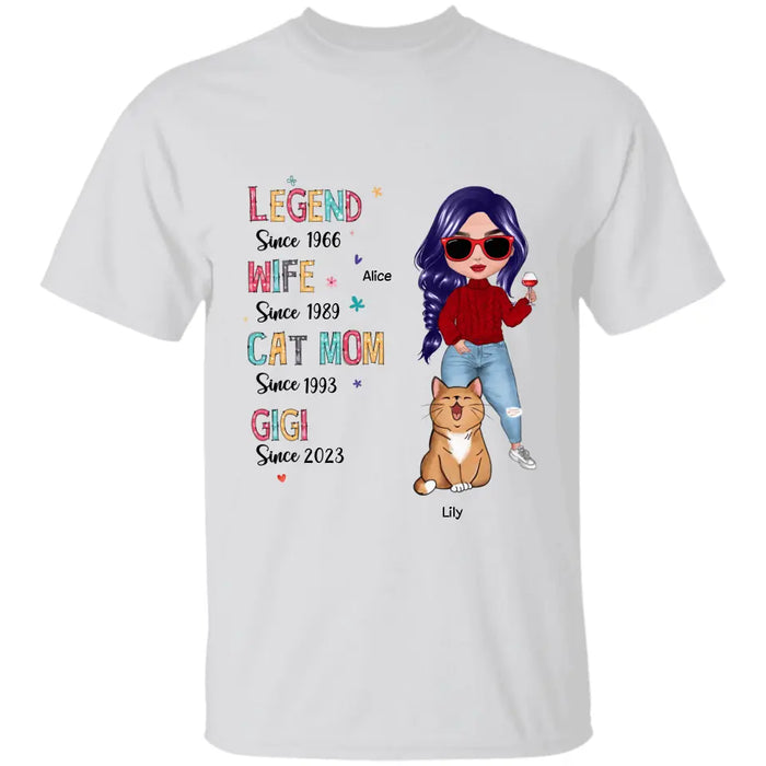Legend Cat Mom - Personalized T-Shirt - Dog Lovers TS - TT3674